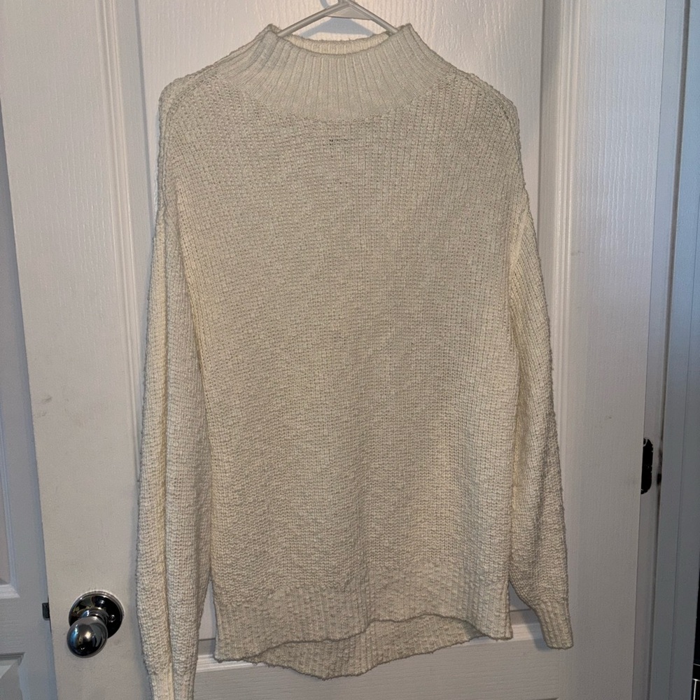 Aerie Cream Turtleneck Sweater